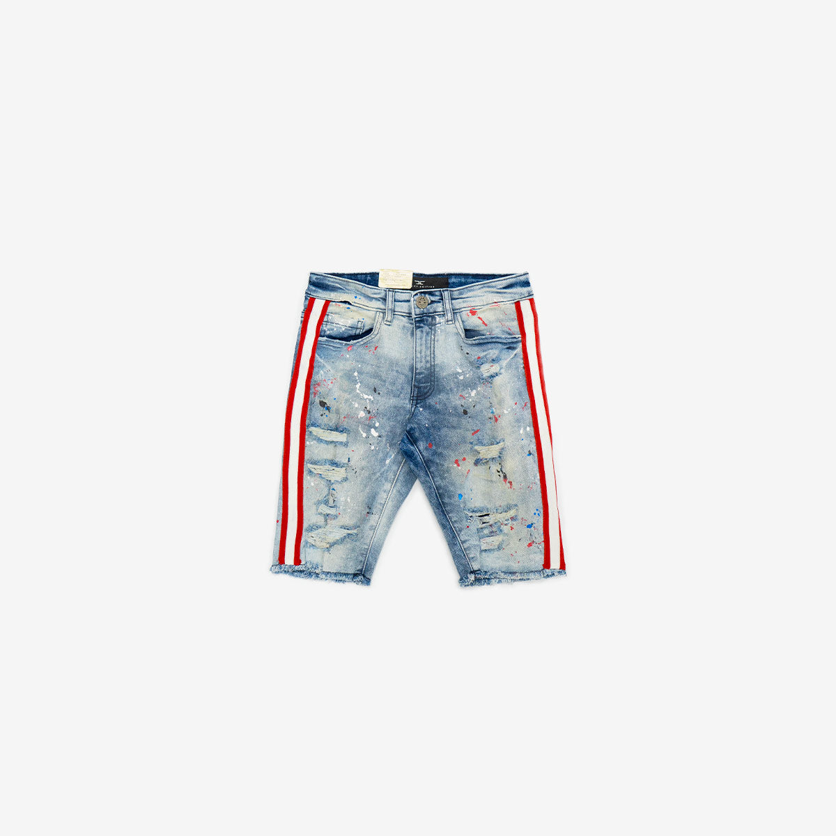 Jordan Craig Boys Sparta Striped Denim Shorts- South Beach