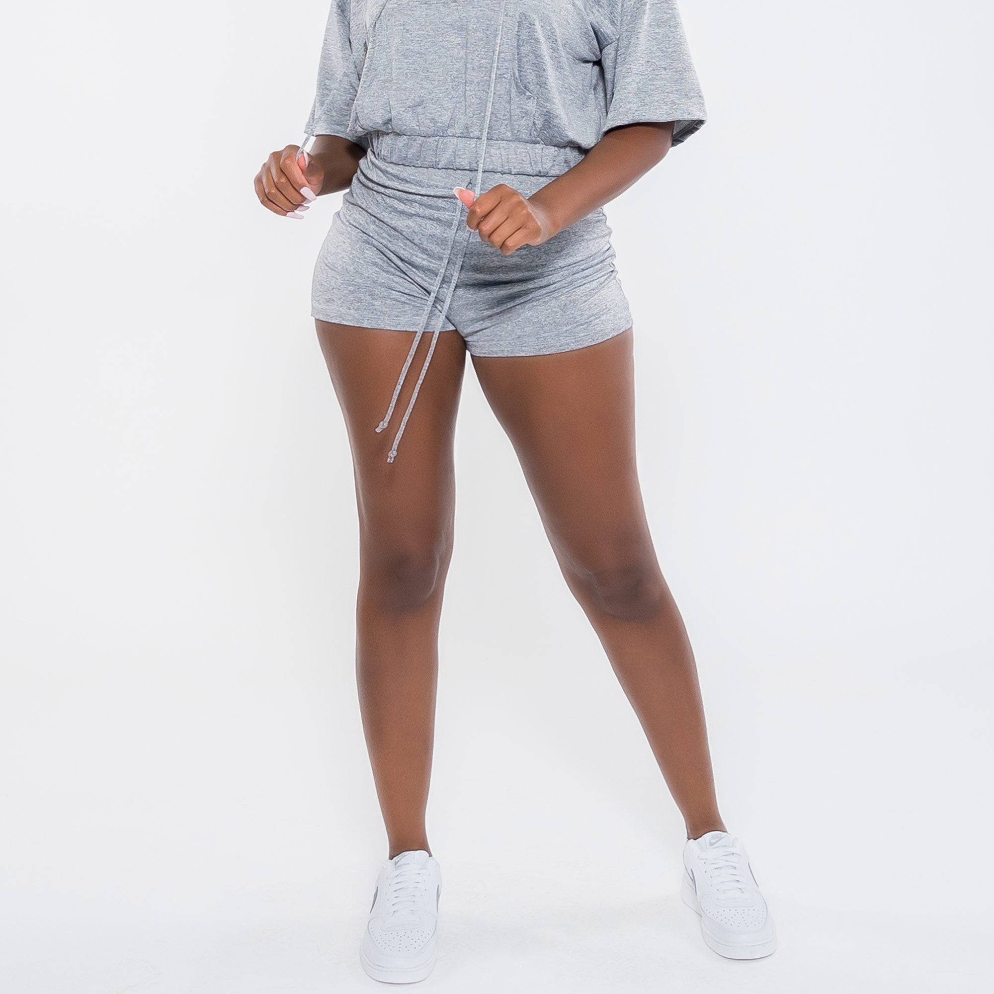 Miss YCMC Knit Hi-Rise Grey Shorts