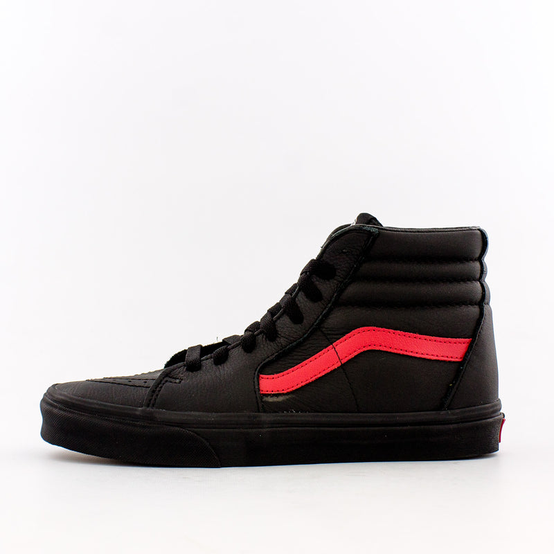 vans sk8 hi black and red