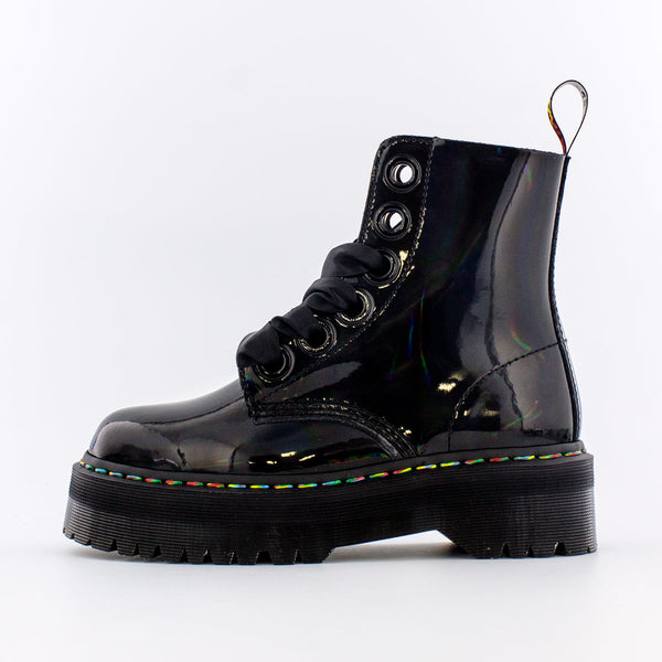 molly rainbow patent boots