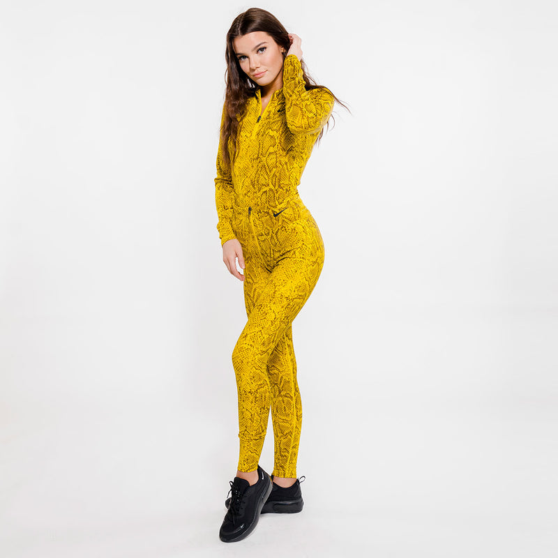 nike yellow python bodysuit