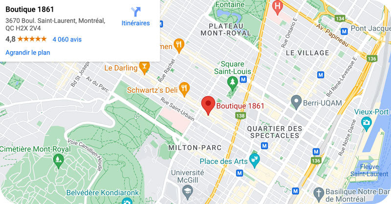 map boutique 1861 3670 boul saint-laurent