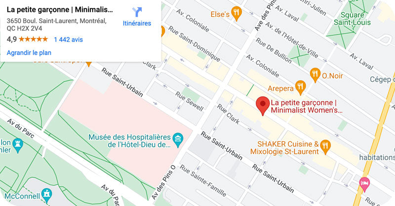 map la petite garçonne 3650 boul saint-laurent Montreal
