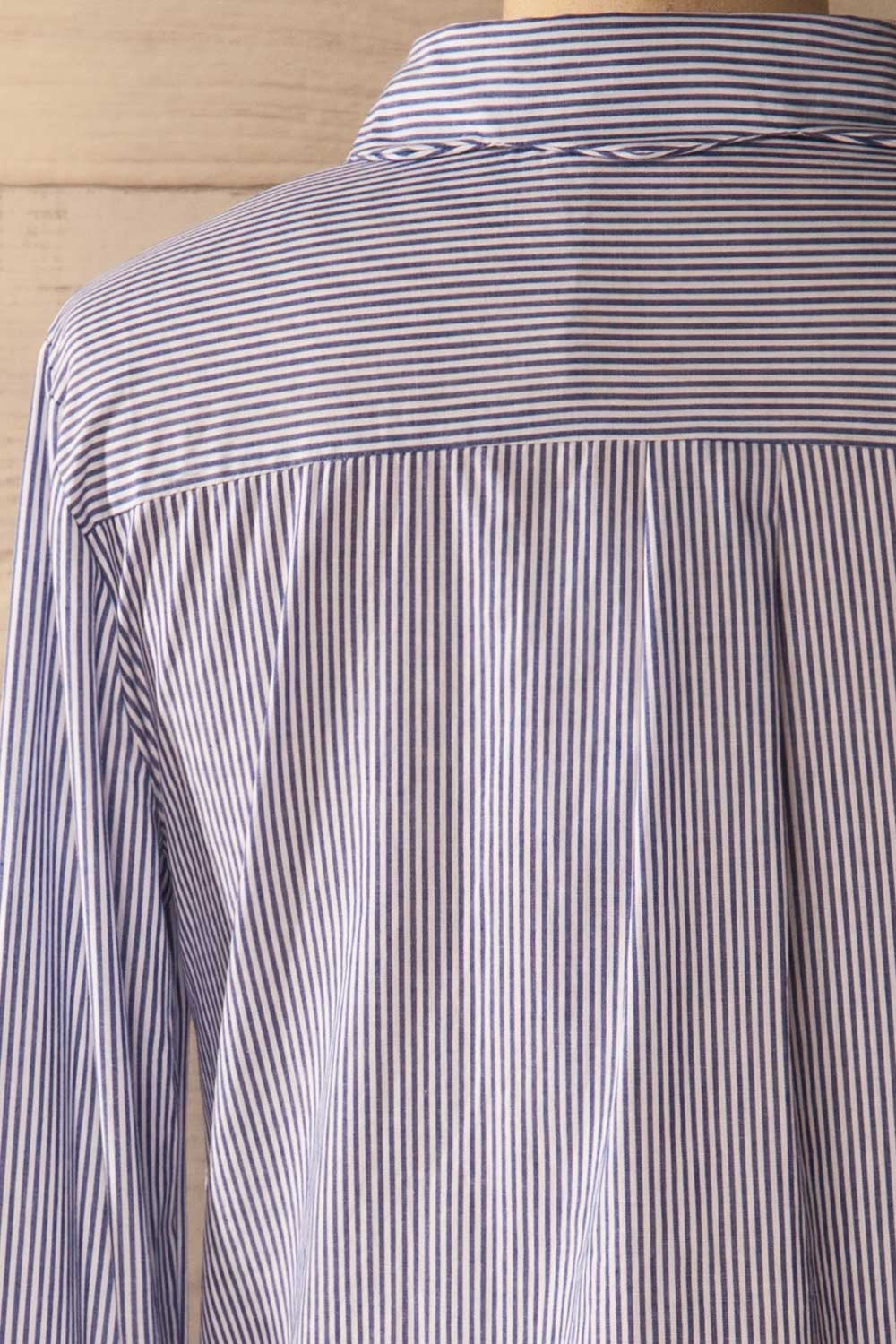Agneda Blue & White Striped Patch Shirt | La petite garçonne