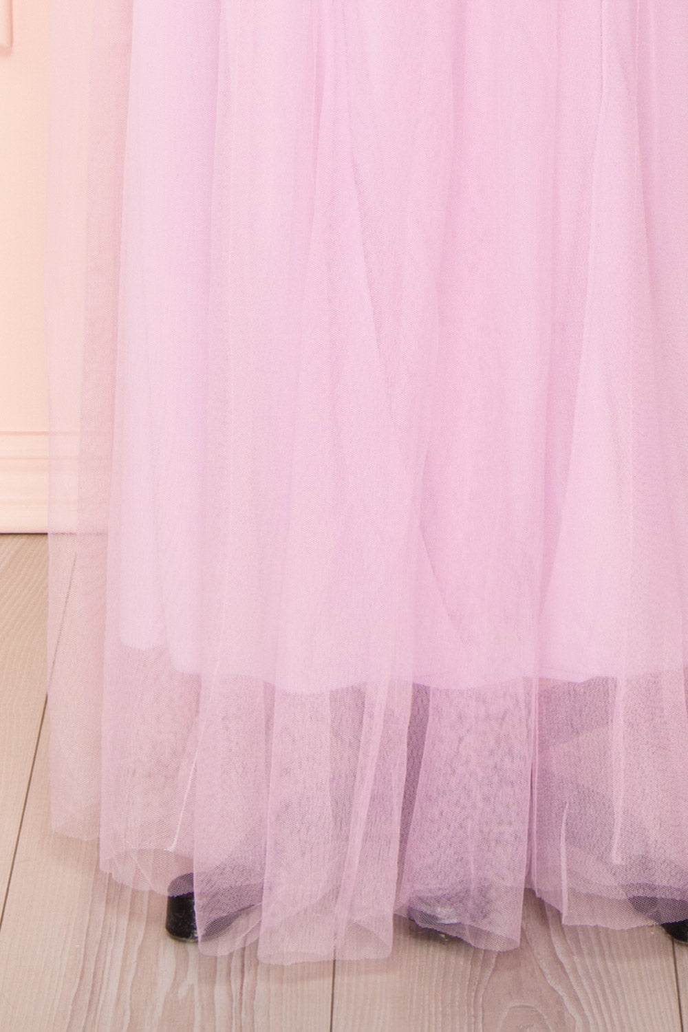 Aliki Lavender Pink Mesh Maxi Dress | Boutique 1861