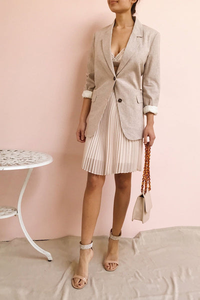 White Linen Tailored Blazer | La petite 