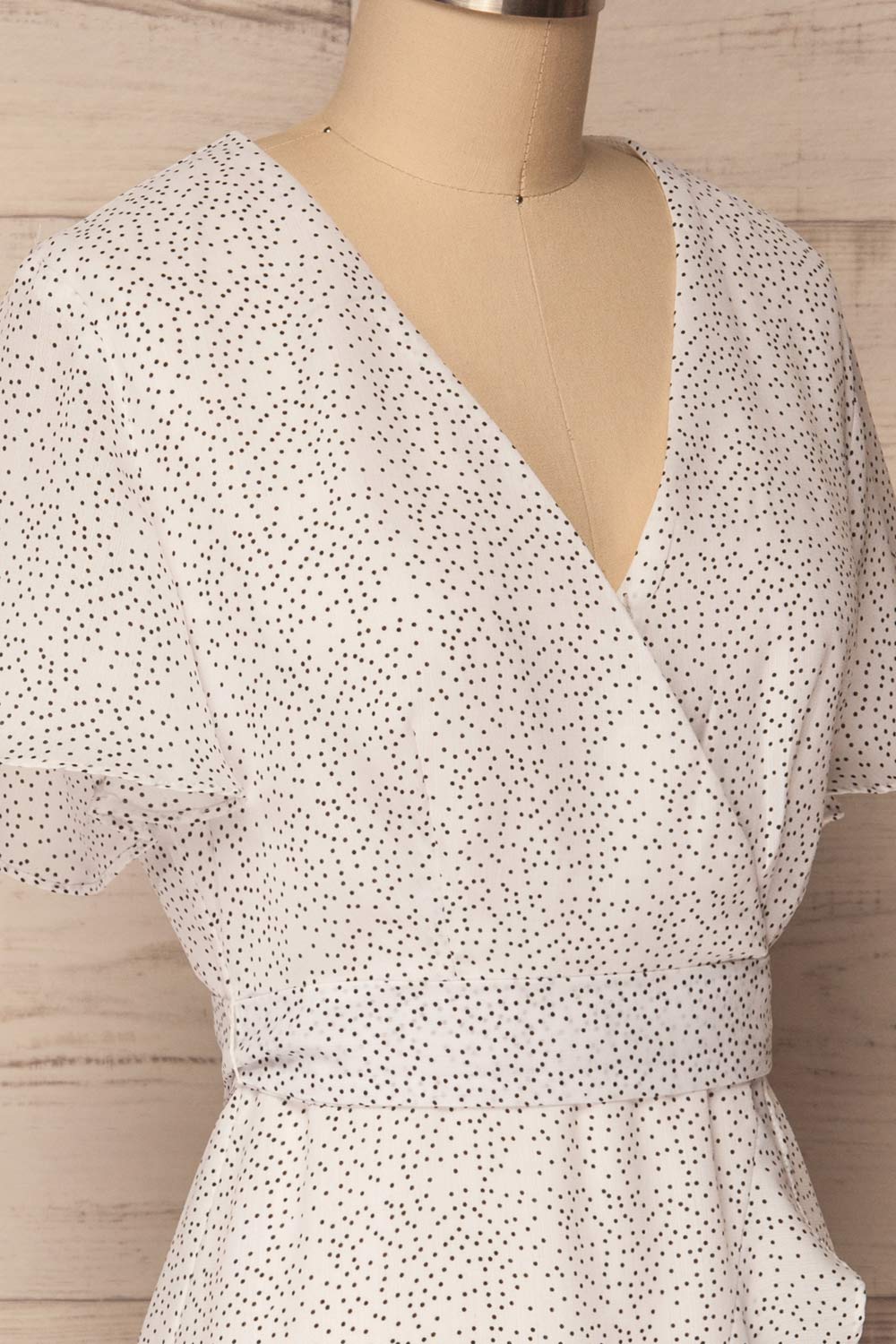 Castainco White & Black Polka Dot Wrap Dress | La Petite Garçonne