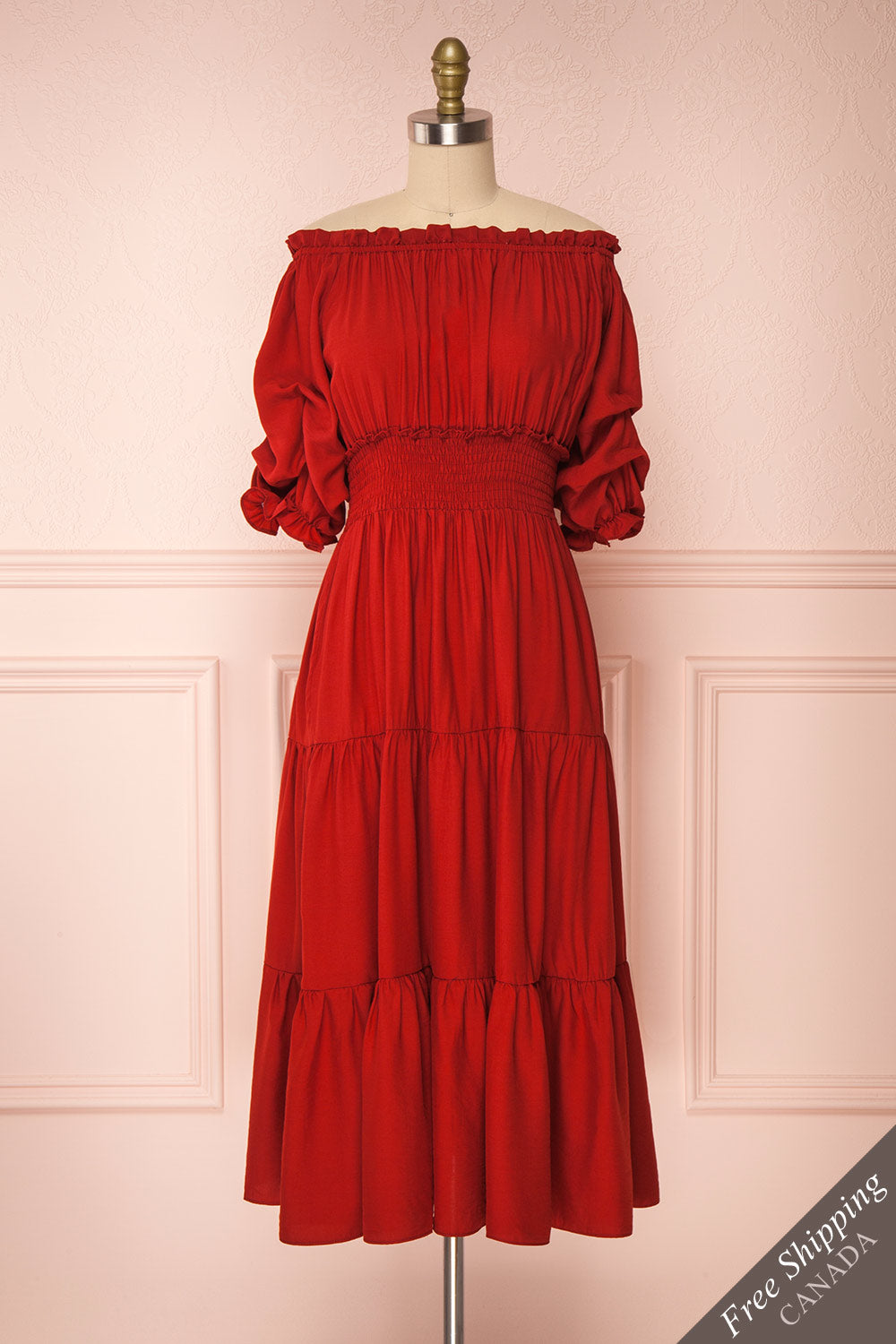 red midi dress canada