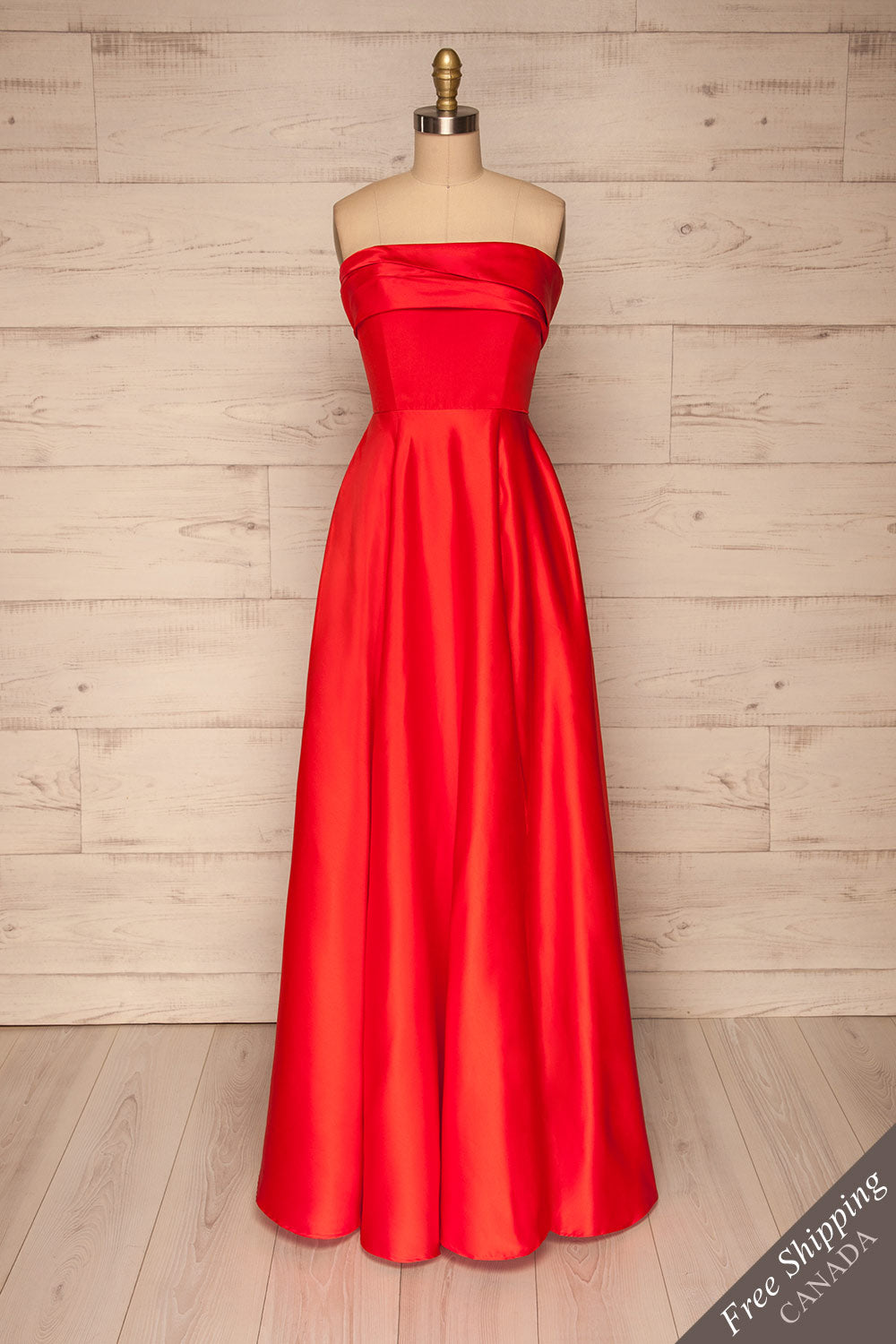 red satin dress canada