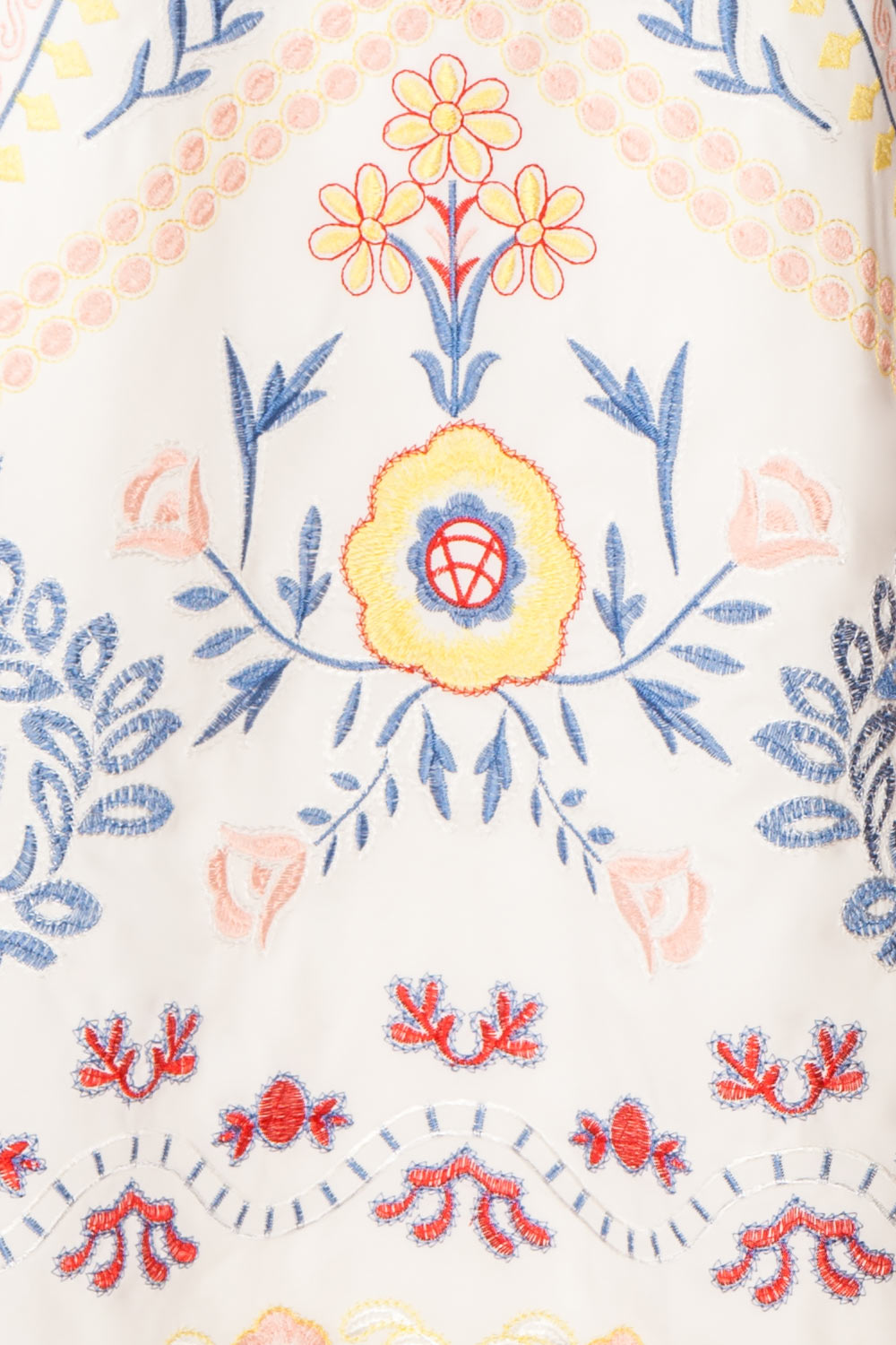 Delfinia White Floral Embroidered Midi Dress | Boutique 1861