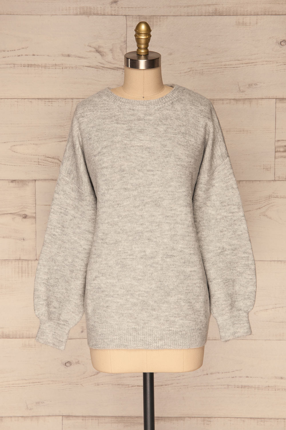 Iocaste Oversized Variegated Grey Sweater | La Petite Garçonne