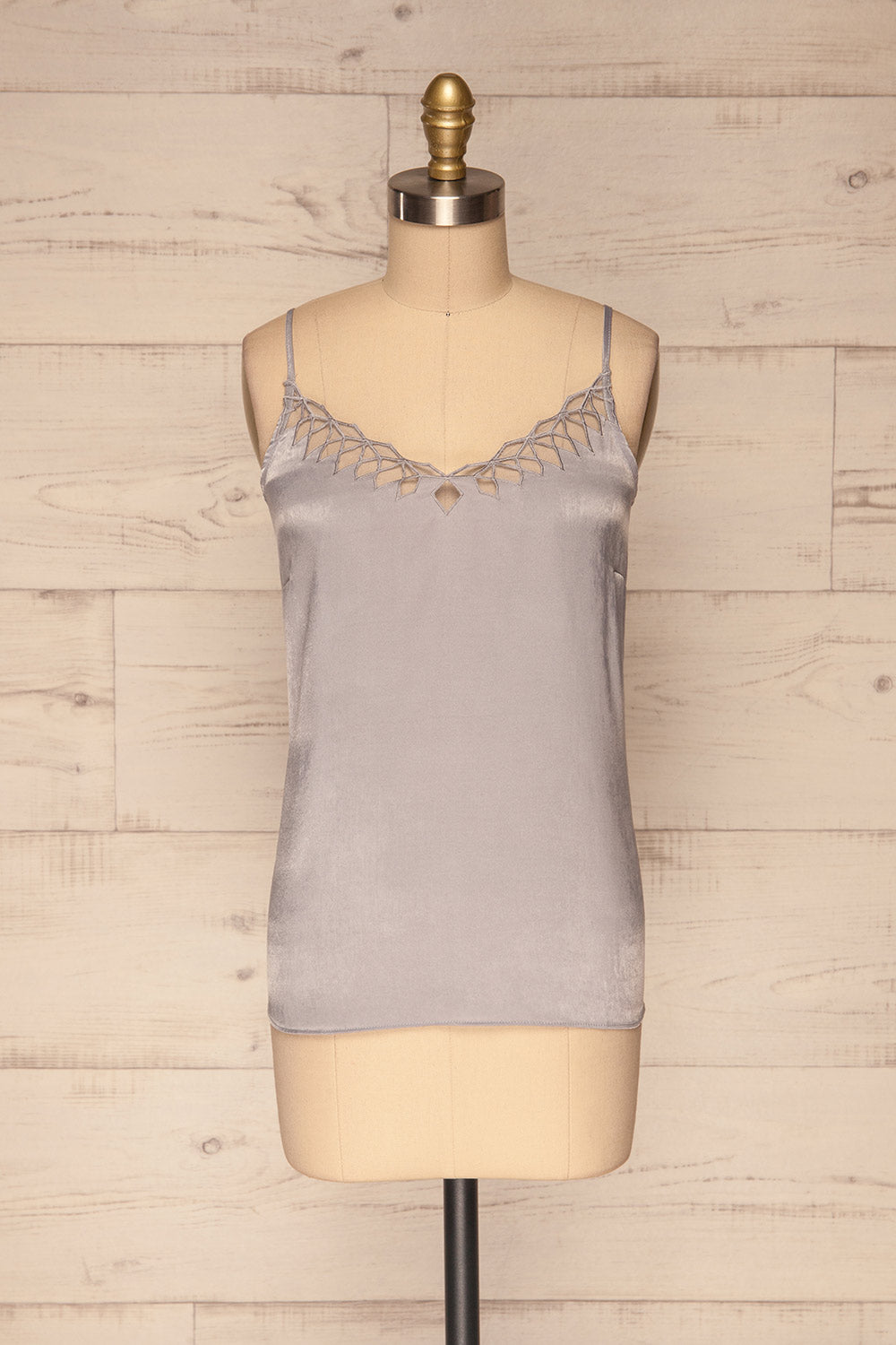 Juniper Silver Grey Silky Cami | La petite garçonne