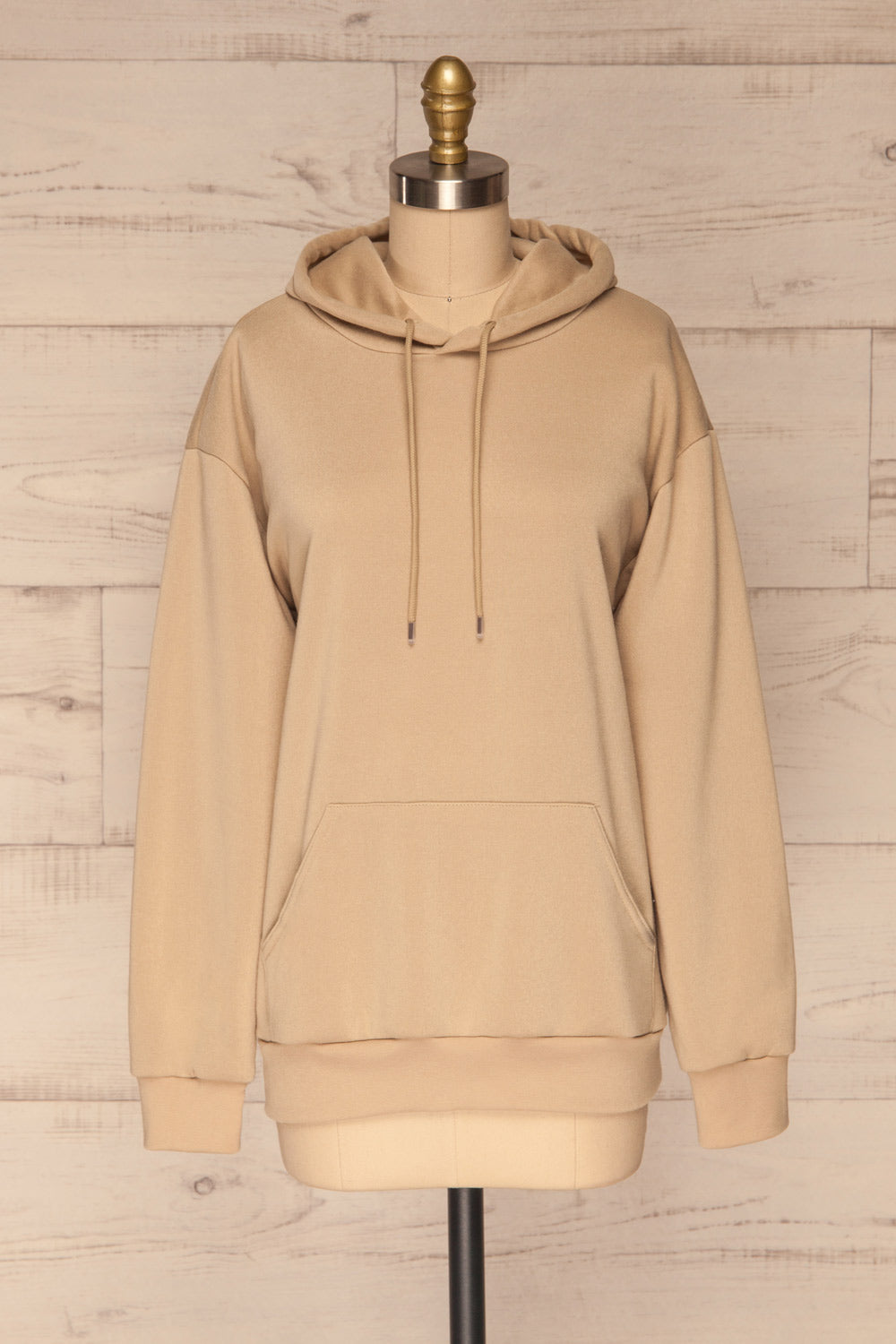 beige oversized hoodie