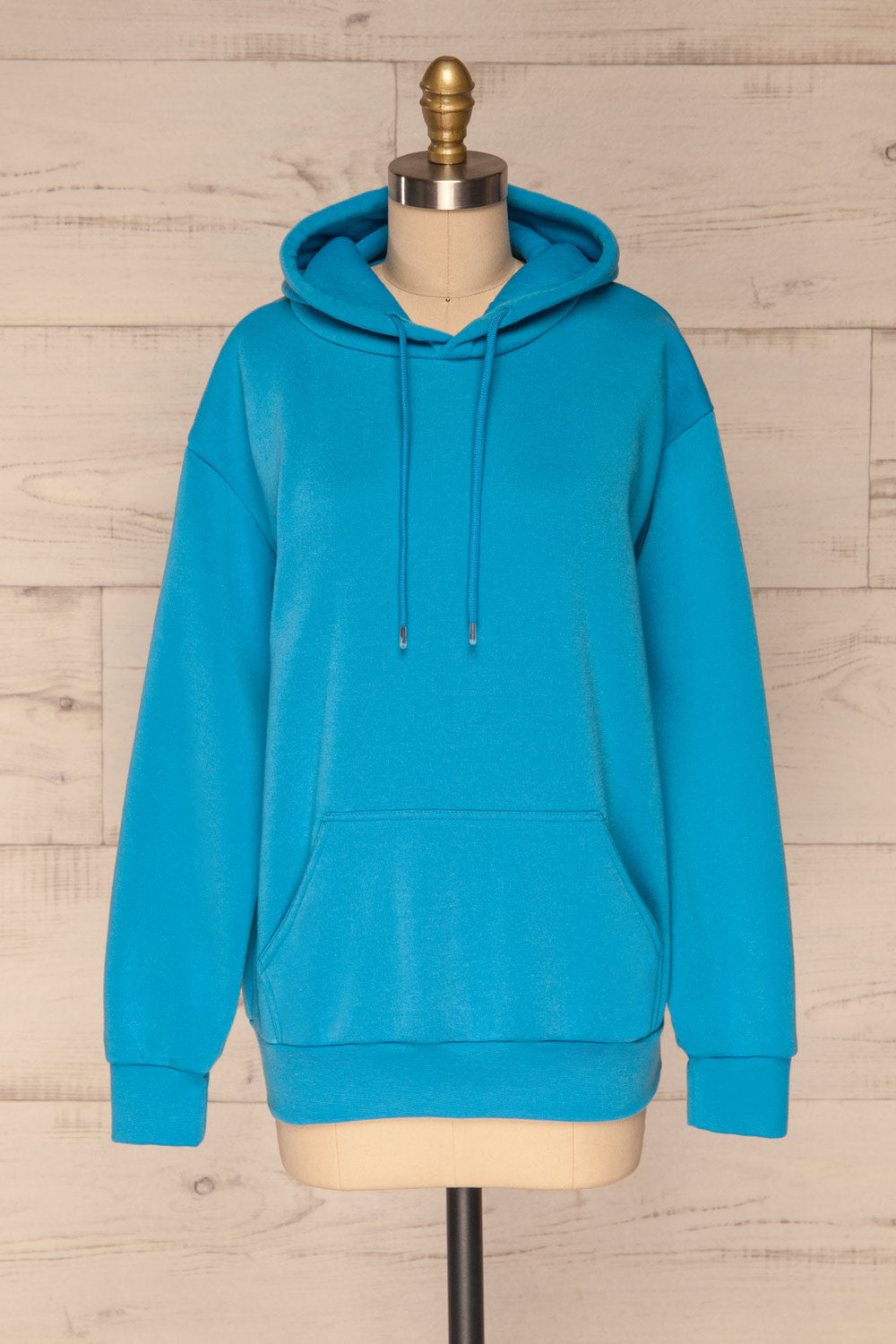 blue oversized hoodie