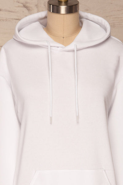 petite white hoodie