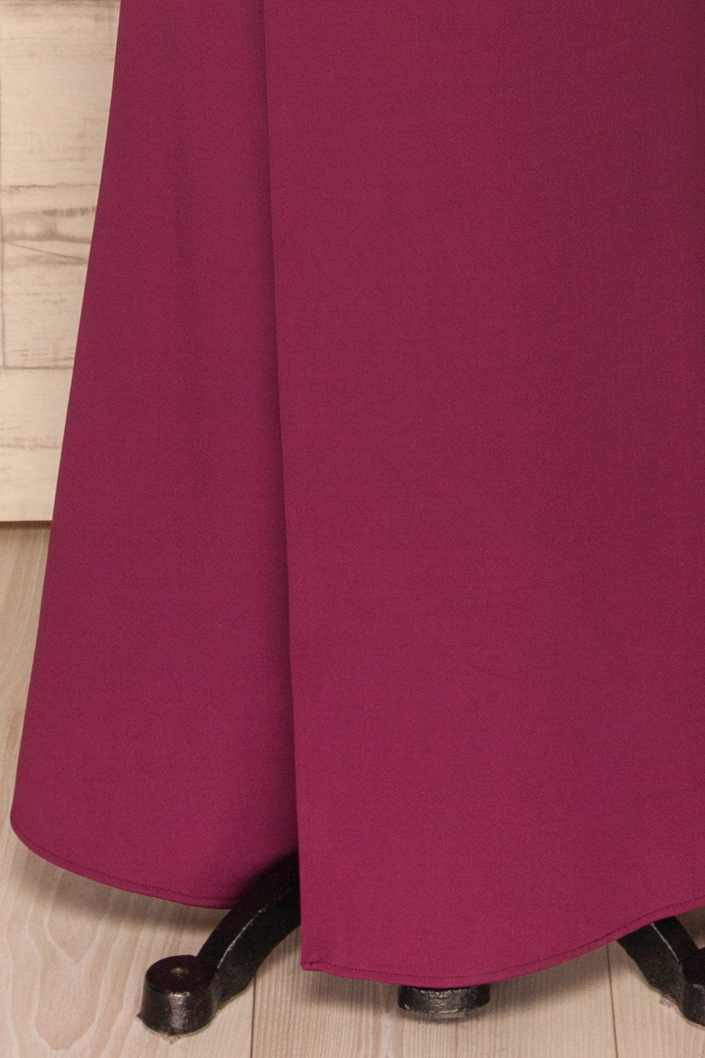 Kamza Purple Fitted Maxi Dress w/ Slit | La petite garçonne