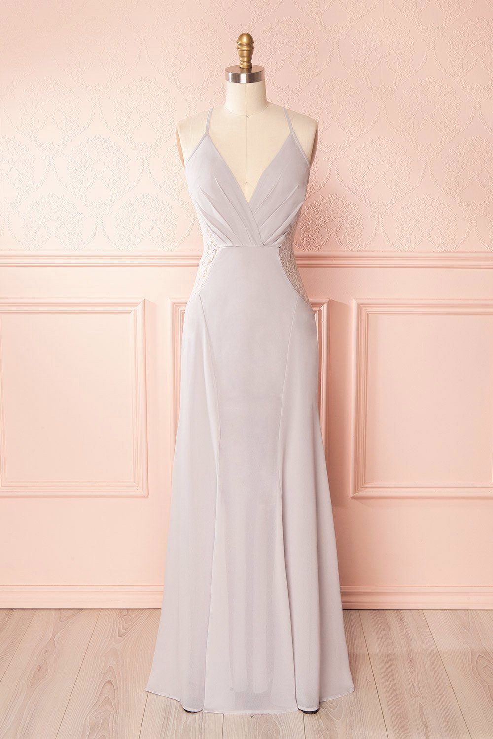 Maï Brume Grey Gown with Side Cut-Outs | Boudoir 1861