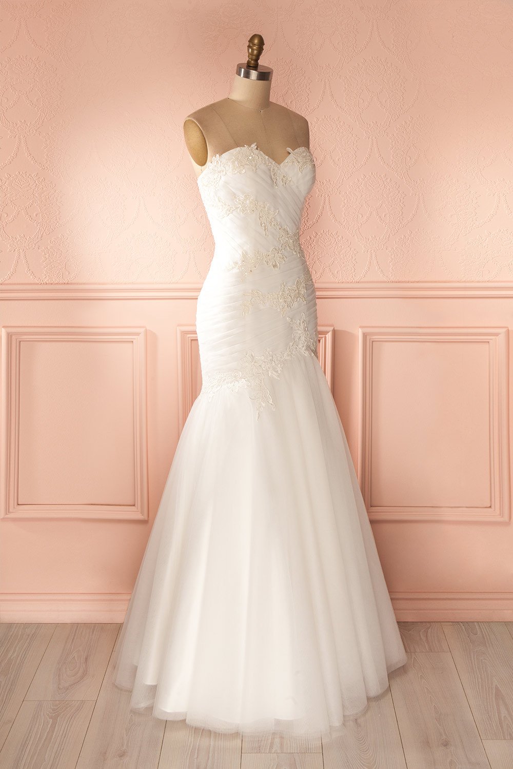 Maria Theresa White tulle bustier gown | Boutique 1861