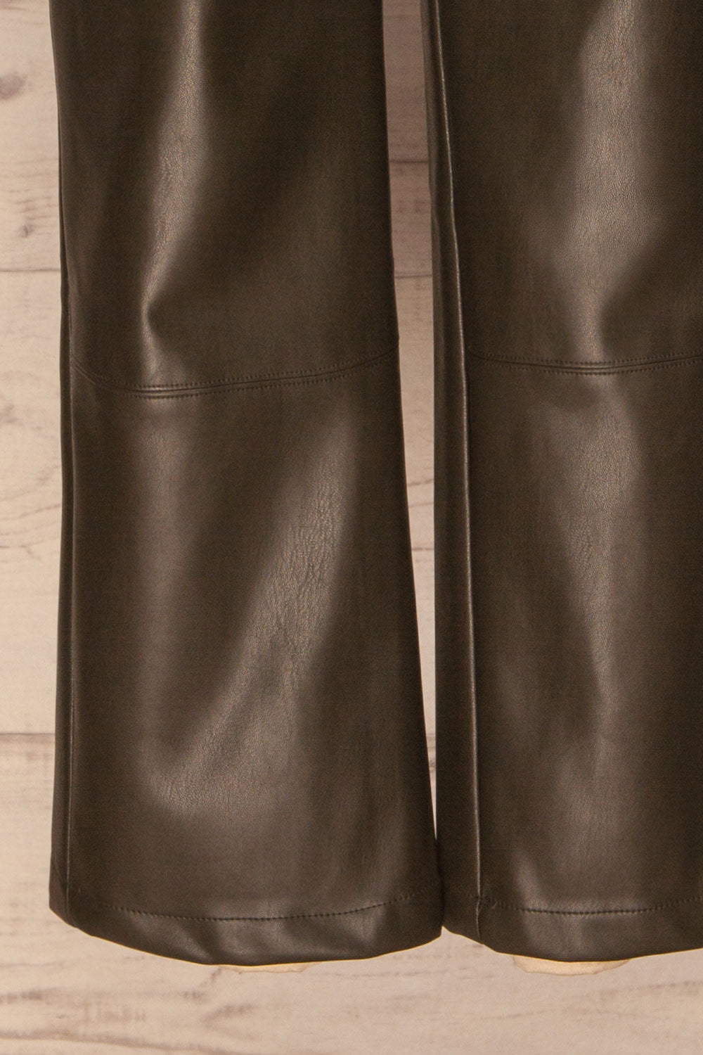 olive green faux leather pants