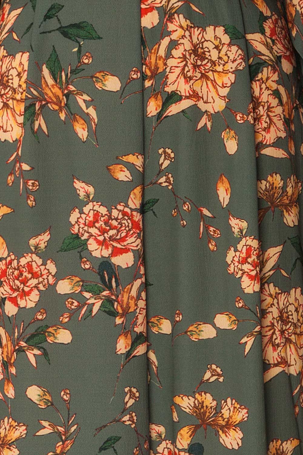 Oriovac Sage Green Floral Kimono-Style Jumpsuit | La Petite Garçonne