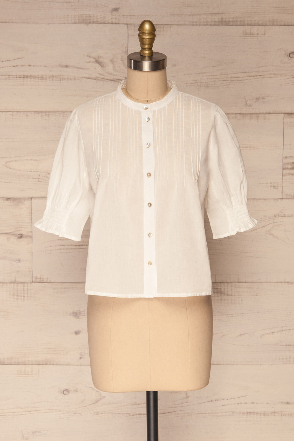 Paoline White Button Up Blouse La Petite Garconne