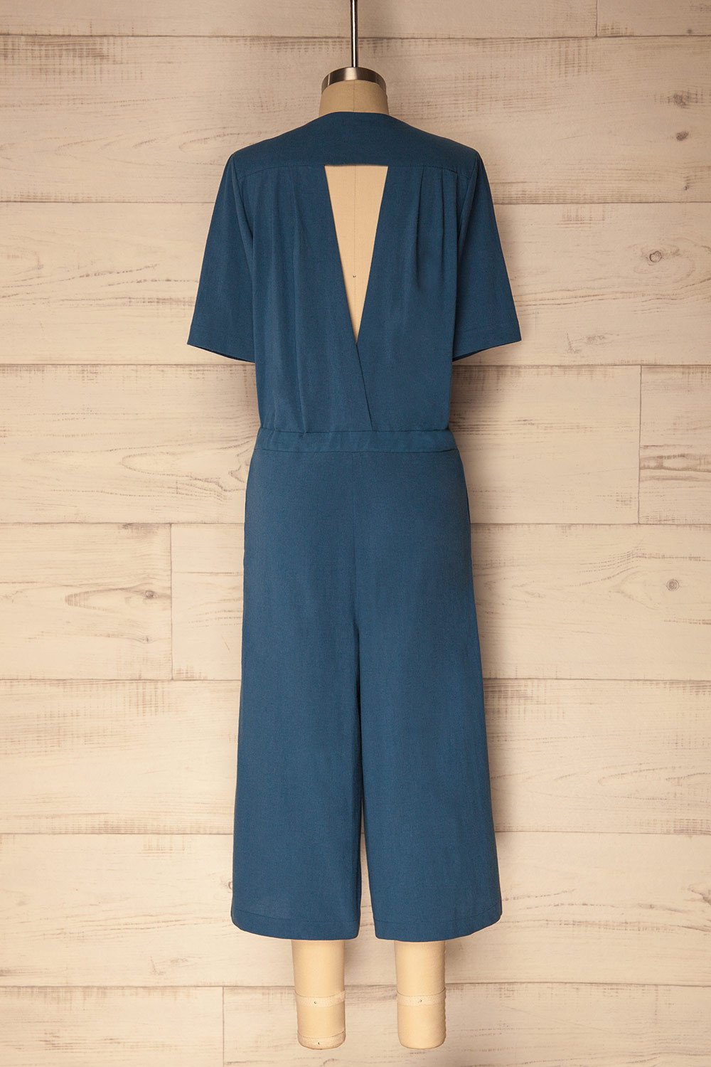 Peralada Blue Straight Cut Romper | La Petite Garçonne