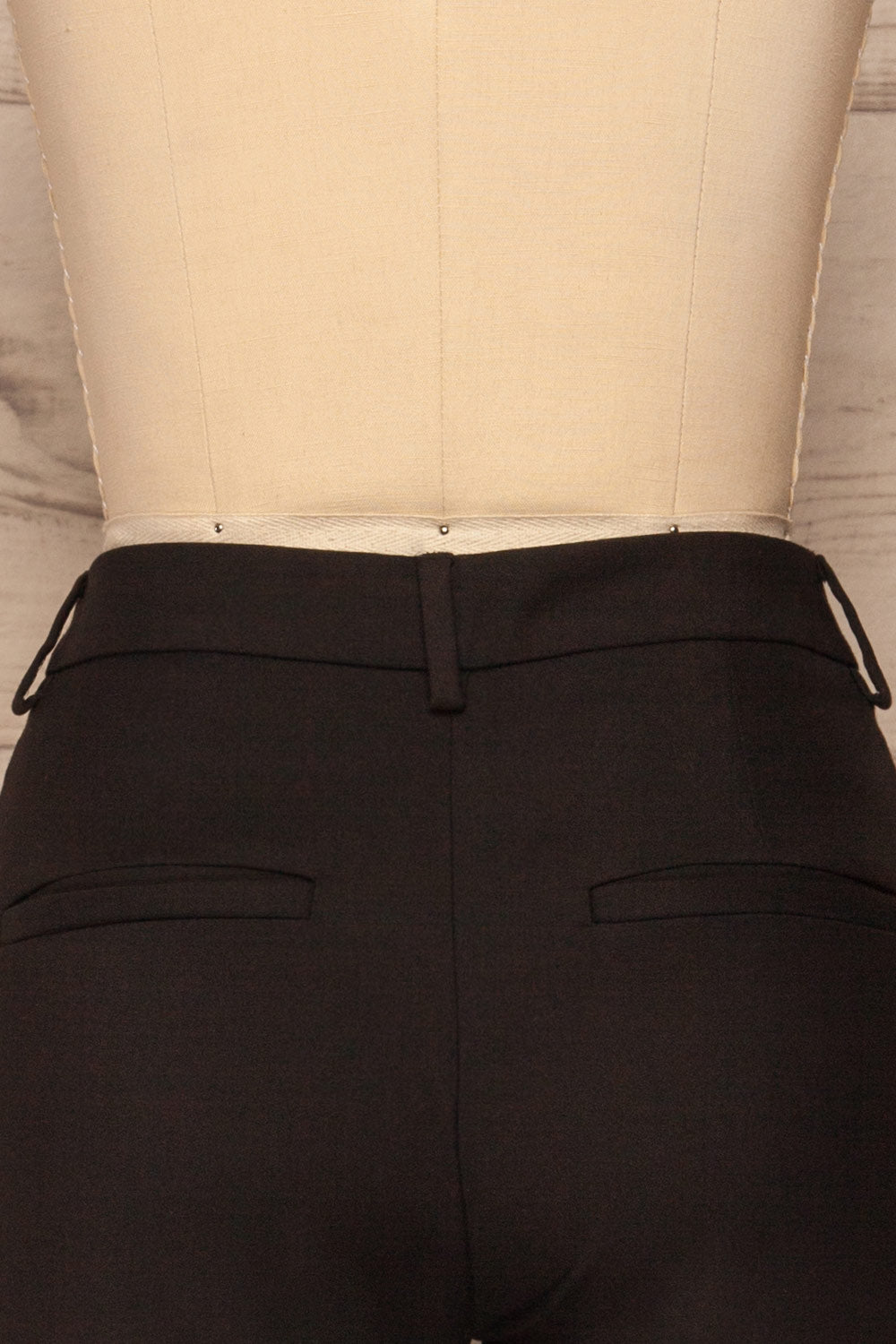 black tapered dress pants