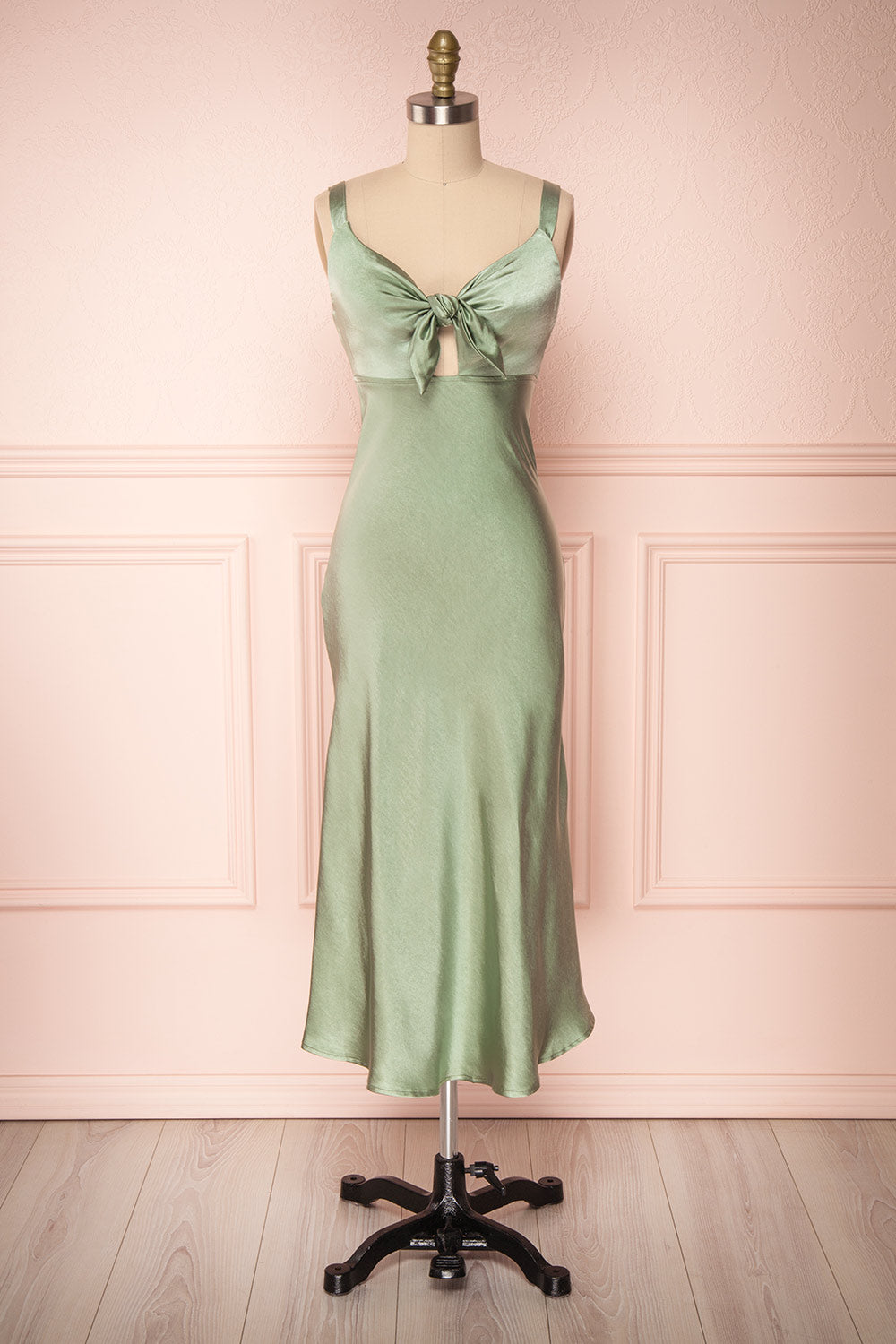 olive green slip dress