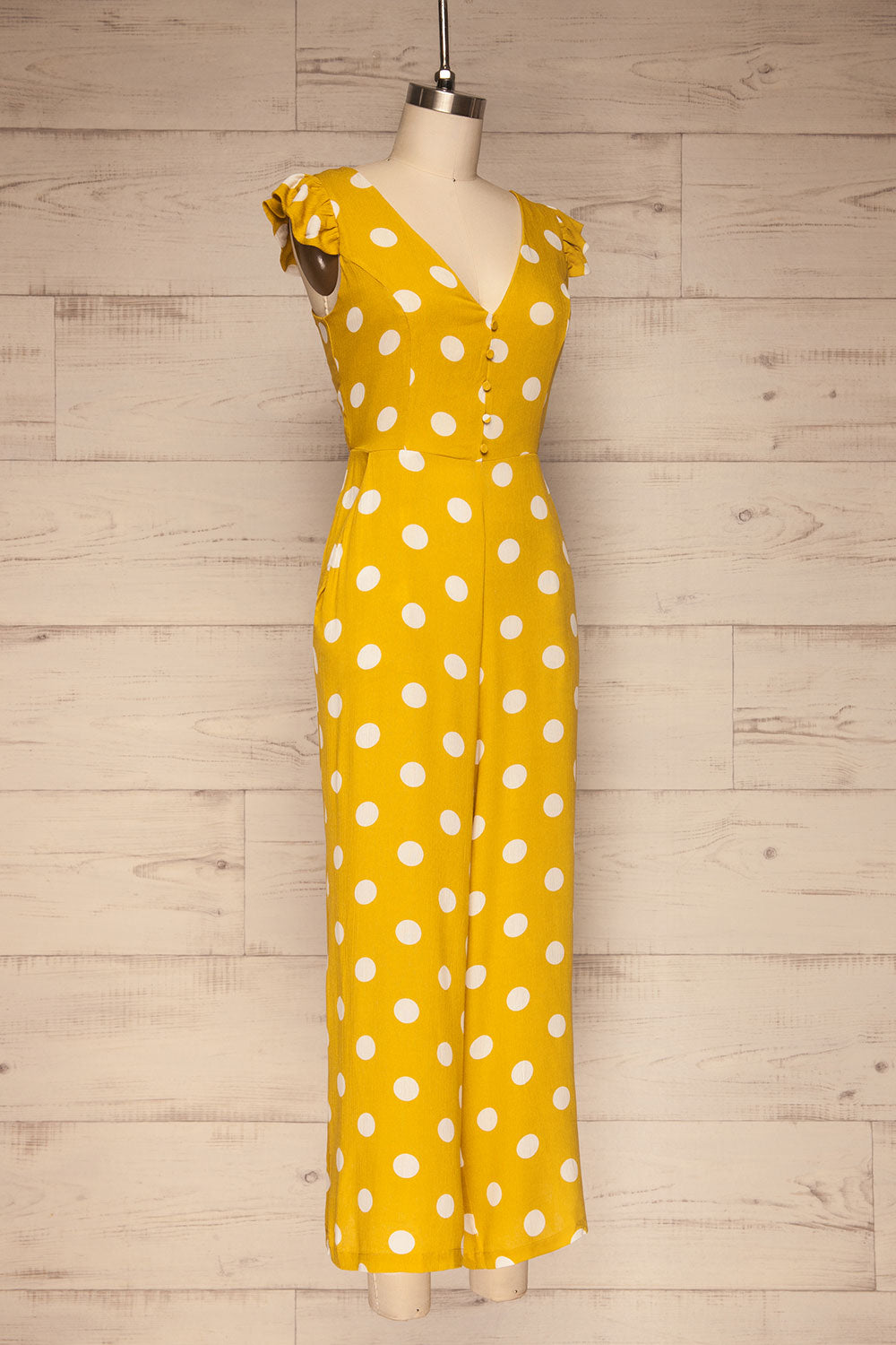 yellow petite jumpsuit