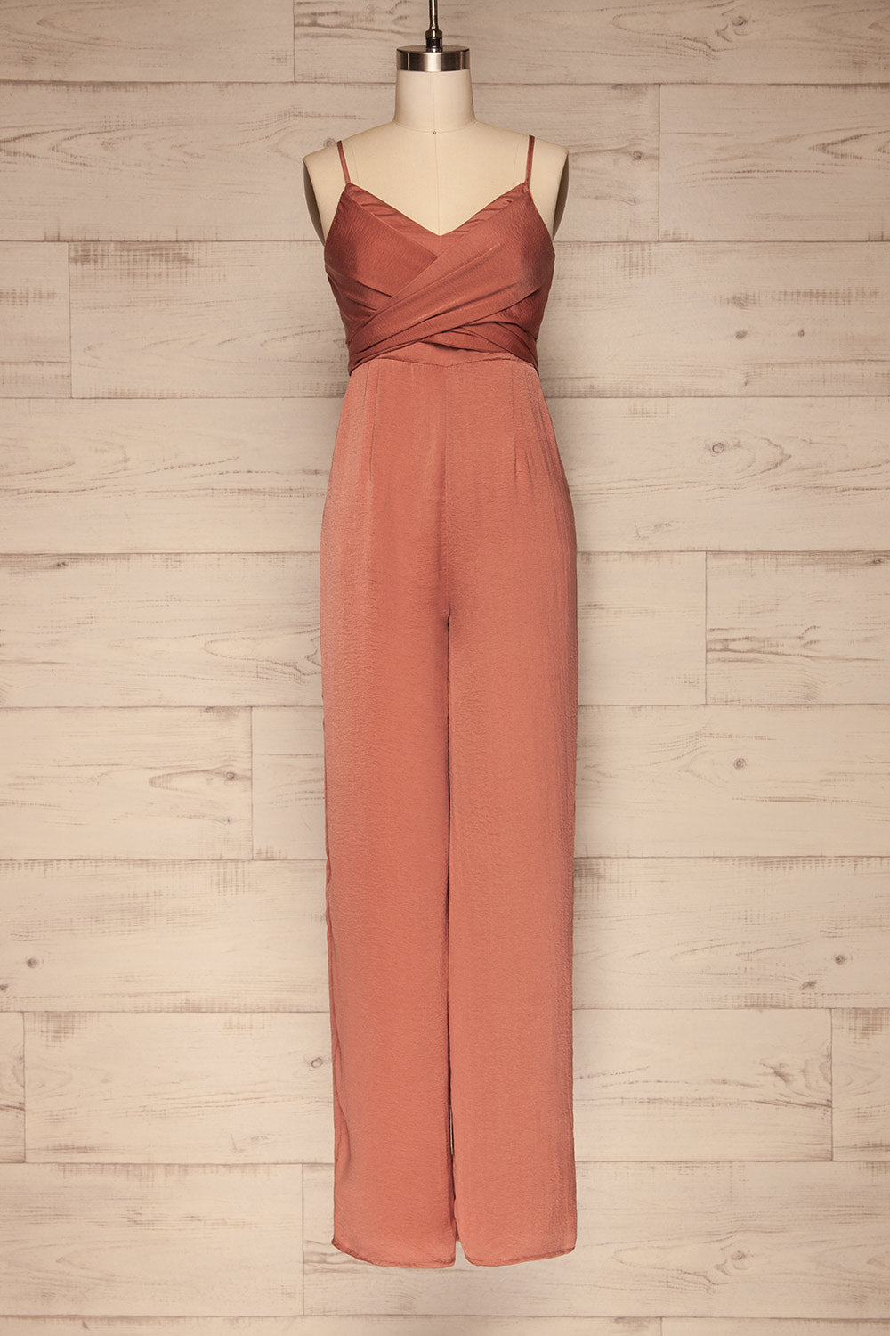 mauve jumpsuit wedding