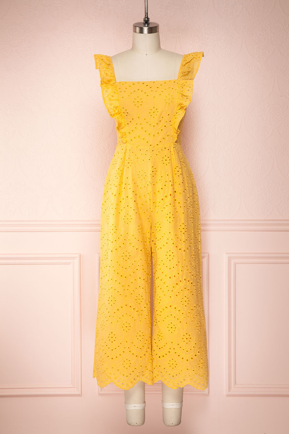 yellow formal jumpsuit