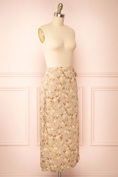 Artemisia Midi Floral Wrap Skirt | Boutique 1861 side view