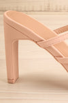 Baudoyer Pink Heeled Sandals | La petite garçonne side back close-up
