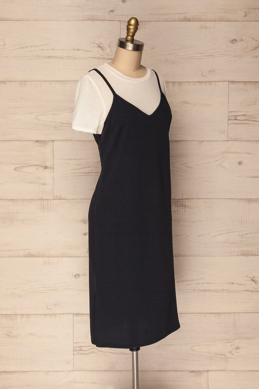 navy blue slip dress