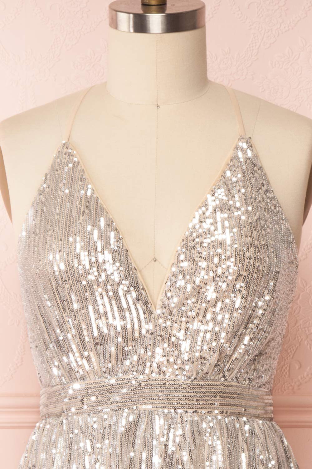 Brigitte Silver Plus Size Party Dress | Boutique 1861