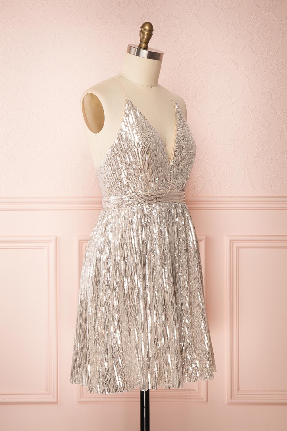 Brigitte Silver Plus Size Party Dress | Boutique 1861