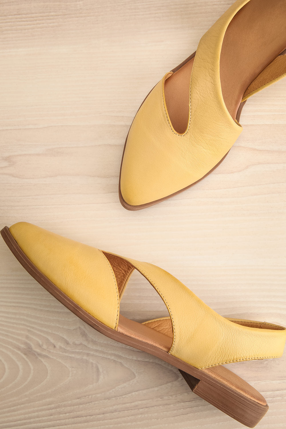 yellow pointed flats