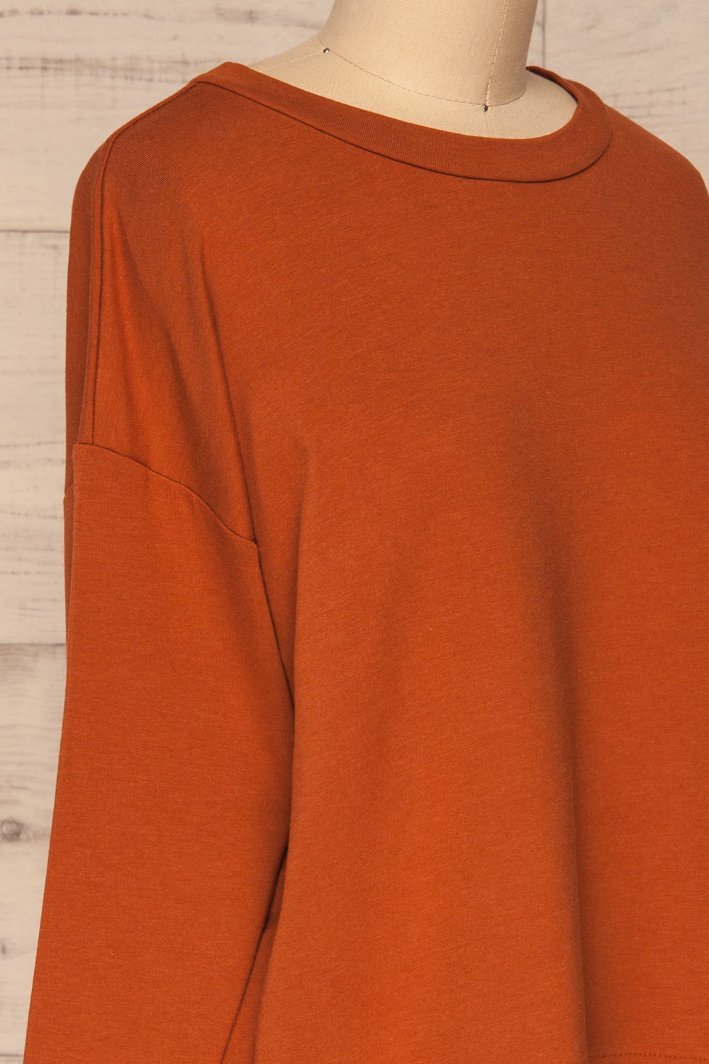 Cascajo Clay Burnt Orange Long Sleeve Top | La petite garçonne