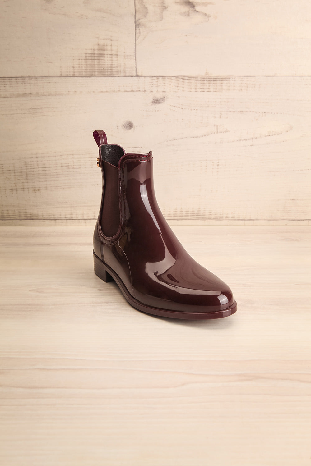 burgundy rain boots