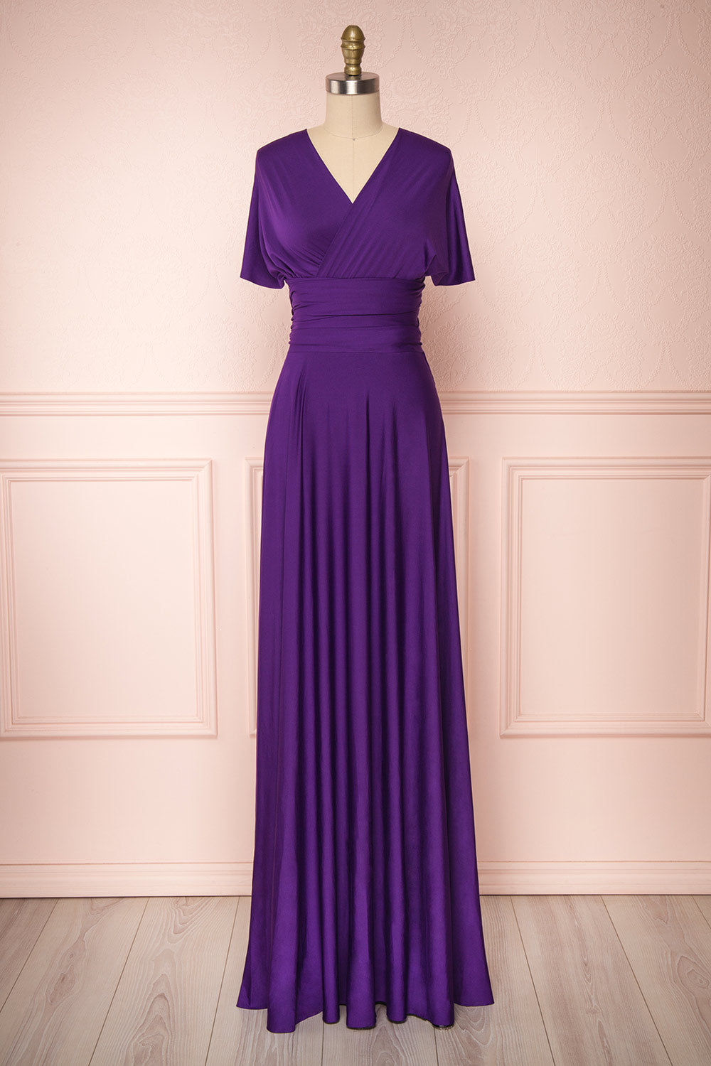 aubergine maxi dress