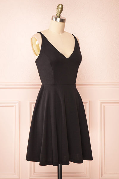 Elga Short Black Dress | Boutique 1861 side view