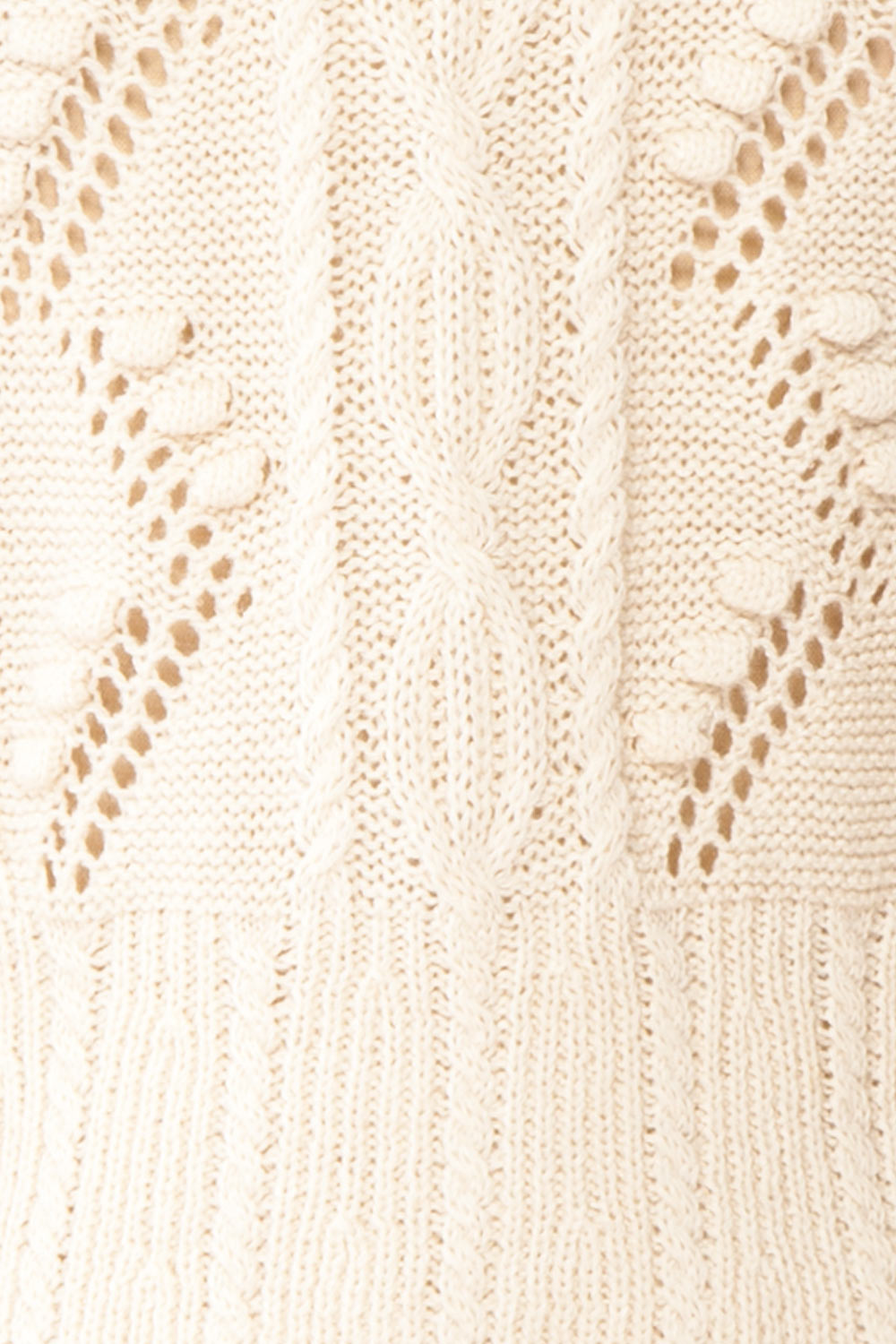 Garance White Openwork Knit Cardigan | Boutique 1861