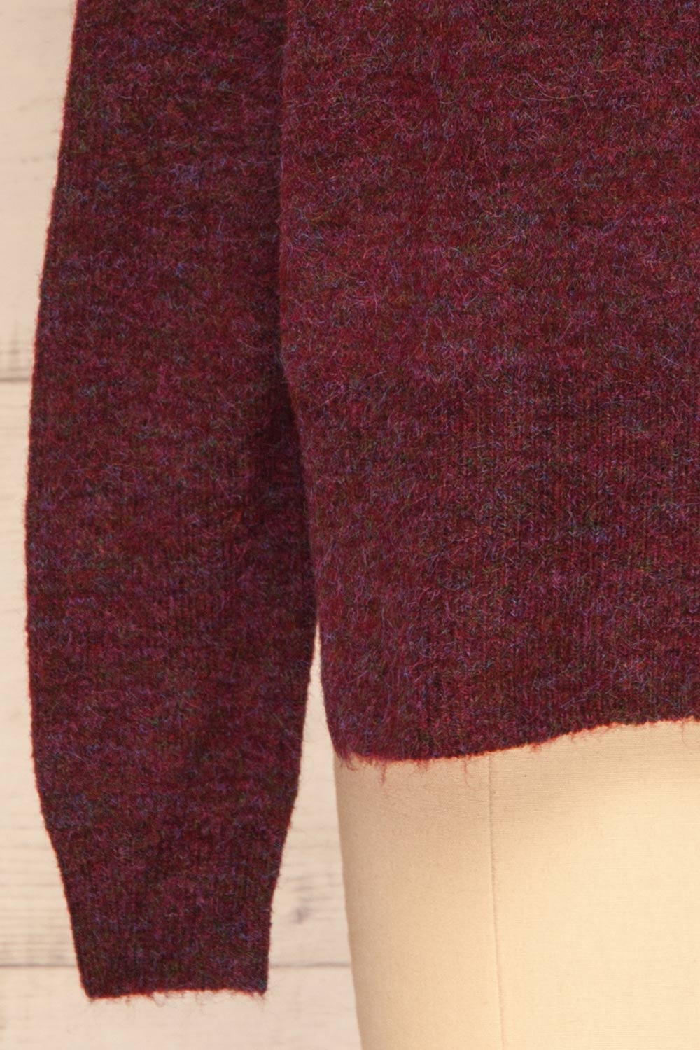 Herning Burgundy High-Neck Knit Sweater | Boutique 1861