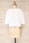 Huy White Cropped T-Shirt w/ Print | La petite garçonne back view