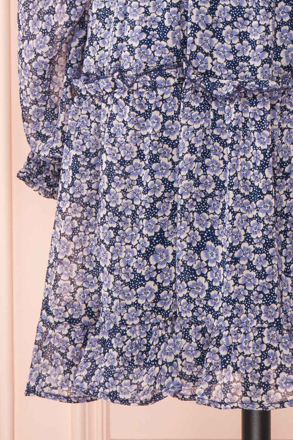 Janetia Blue Long Sleeve A-Line Dress | Boutique 1861
