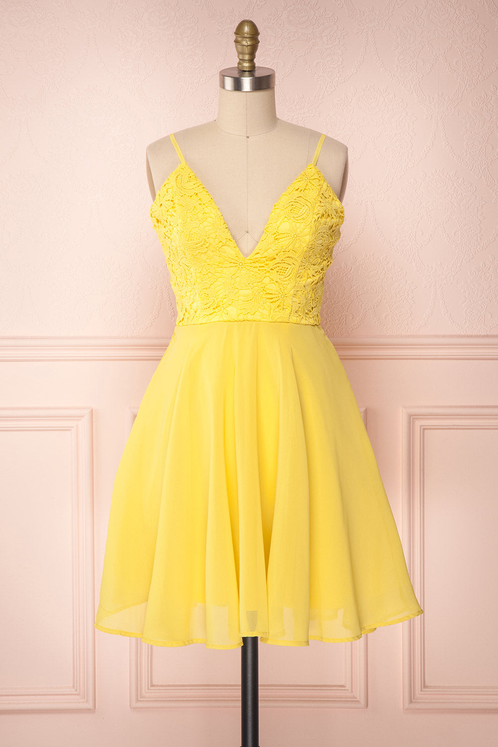 yellow chiffon skirt short