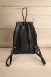 Maitu Black Small Vegan Leather Backpack | La petite garçonne back view