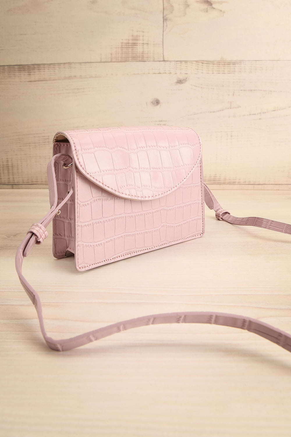 faux croc crossbody bag