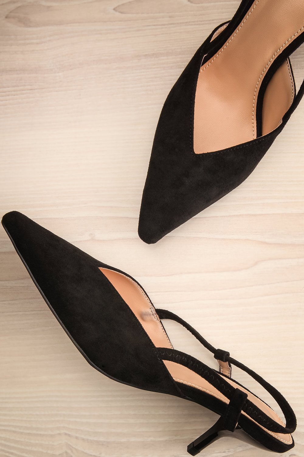 low pointed toe heels