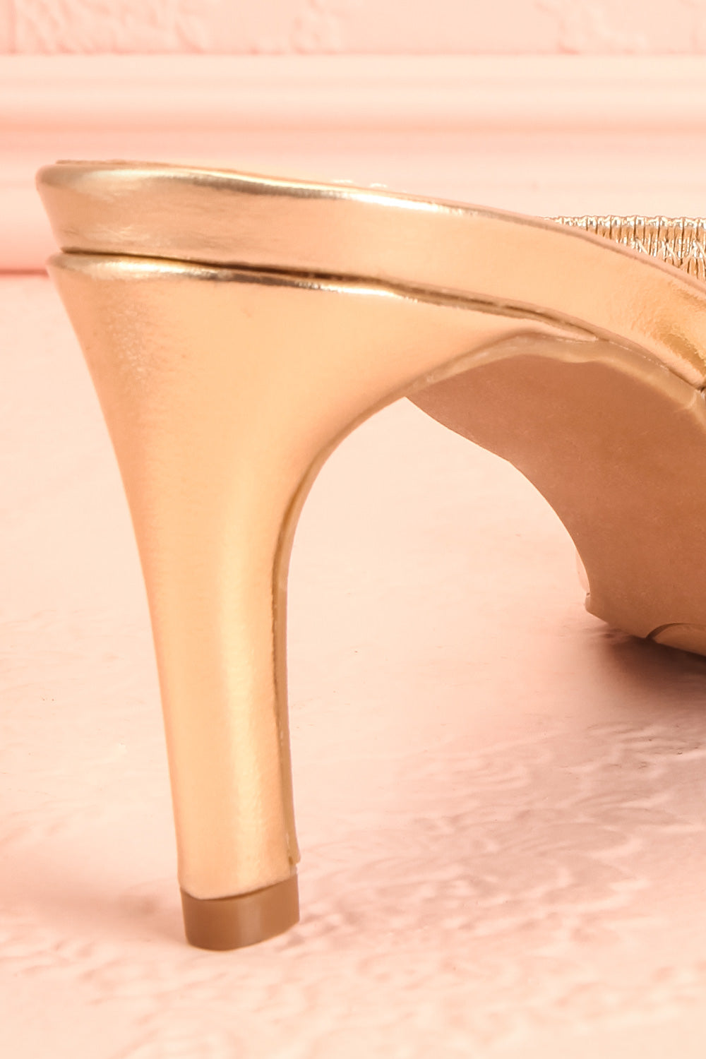 gold slip on heels